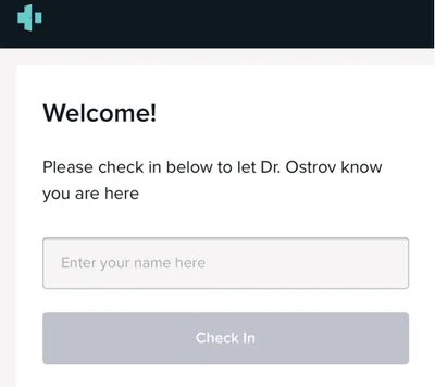 Televideo check in screen