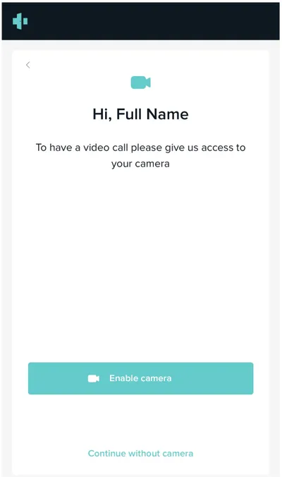 Enable camera screen